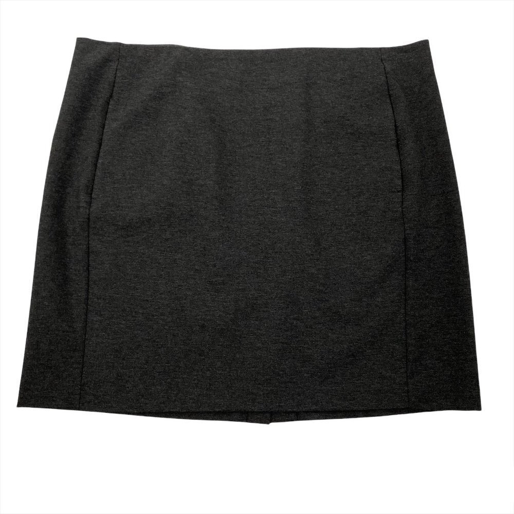J. Jill Ponte Pencil Skirt Pull On Gray Viscose Blend Women's 3X SS-433